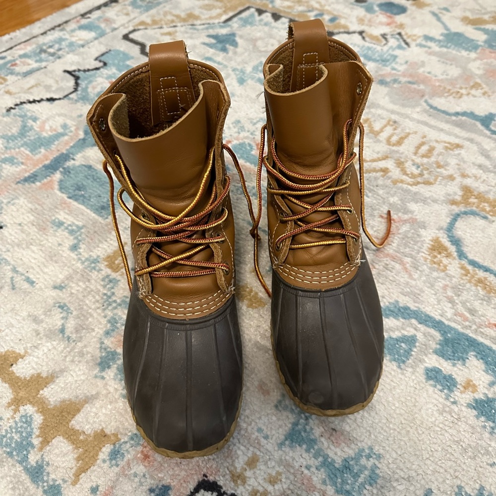 L.L. Bean Brown and Black Lace Up Boots